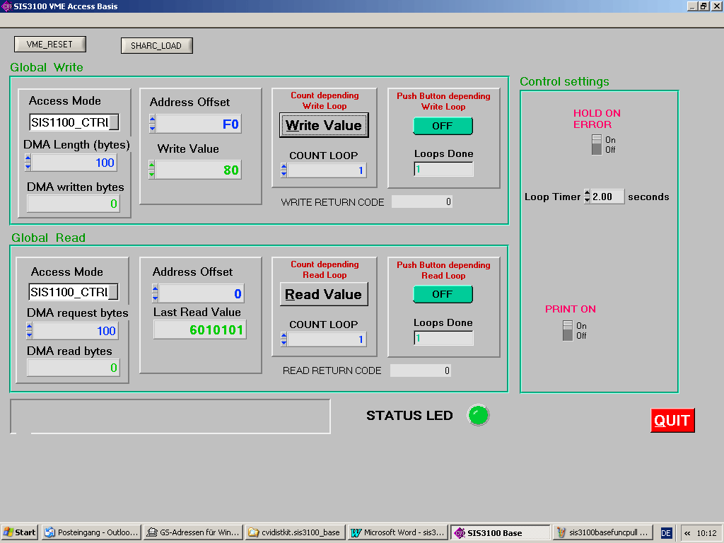 SIS3100 win gui